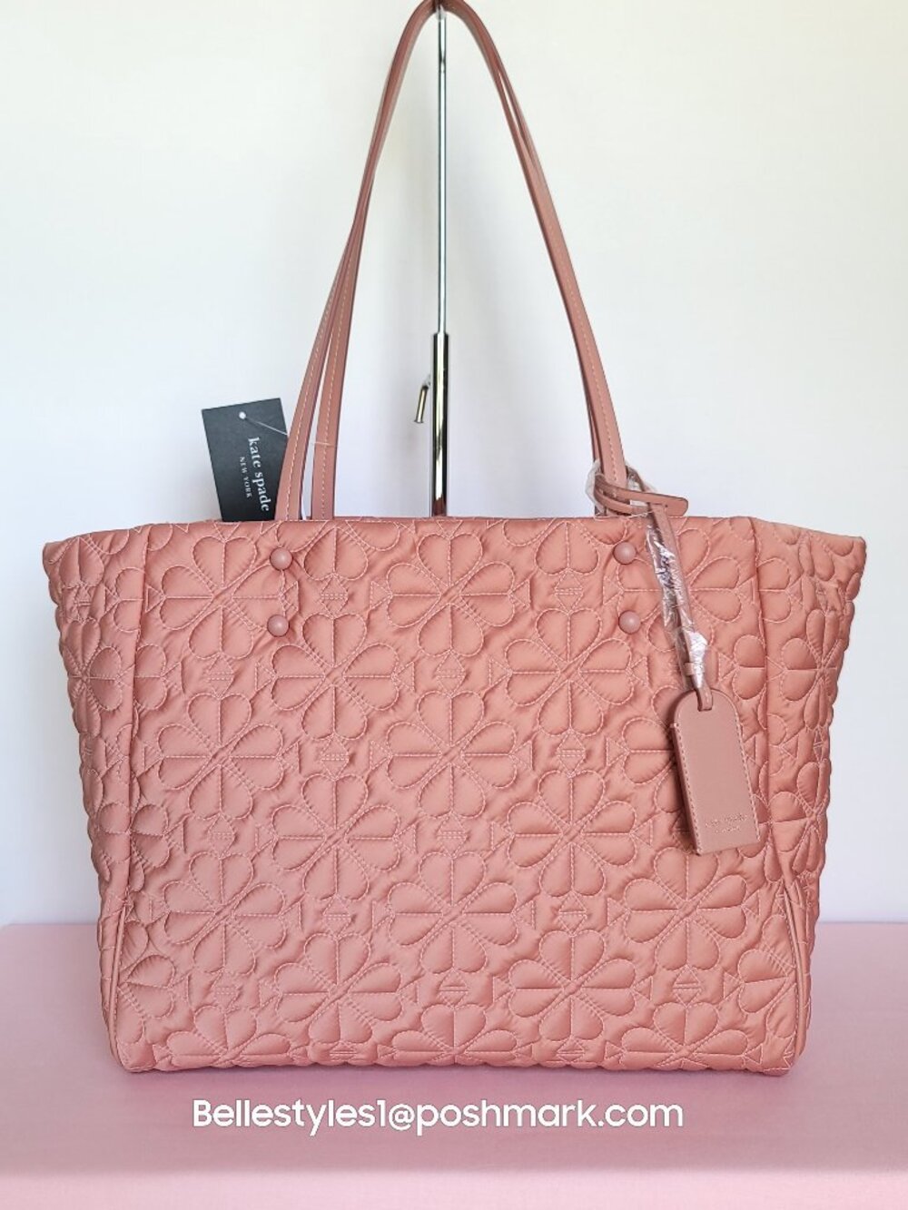 KATE SPADE Tilly Quilted Fabric MEDIUM Tote Bag- Cosmetic Pink ⭐
